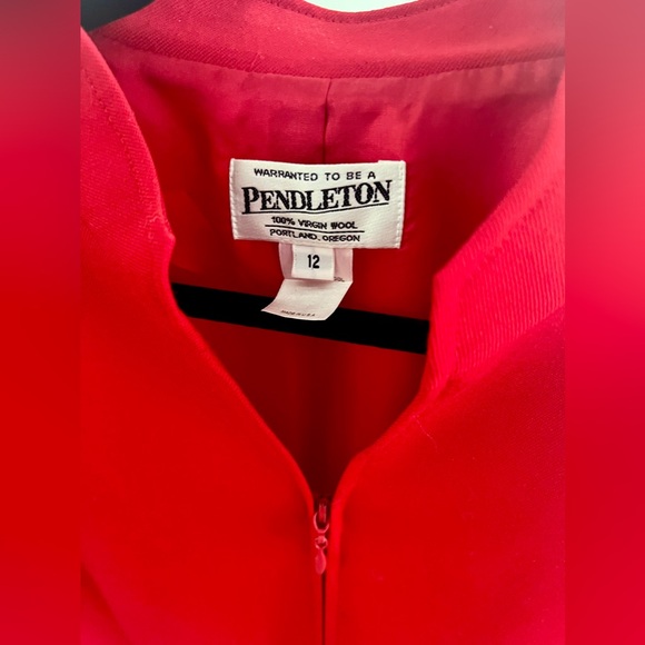 NWOT Pendleton Red Zip Short Jacket - Picture 5 of 6